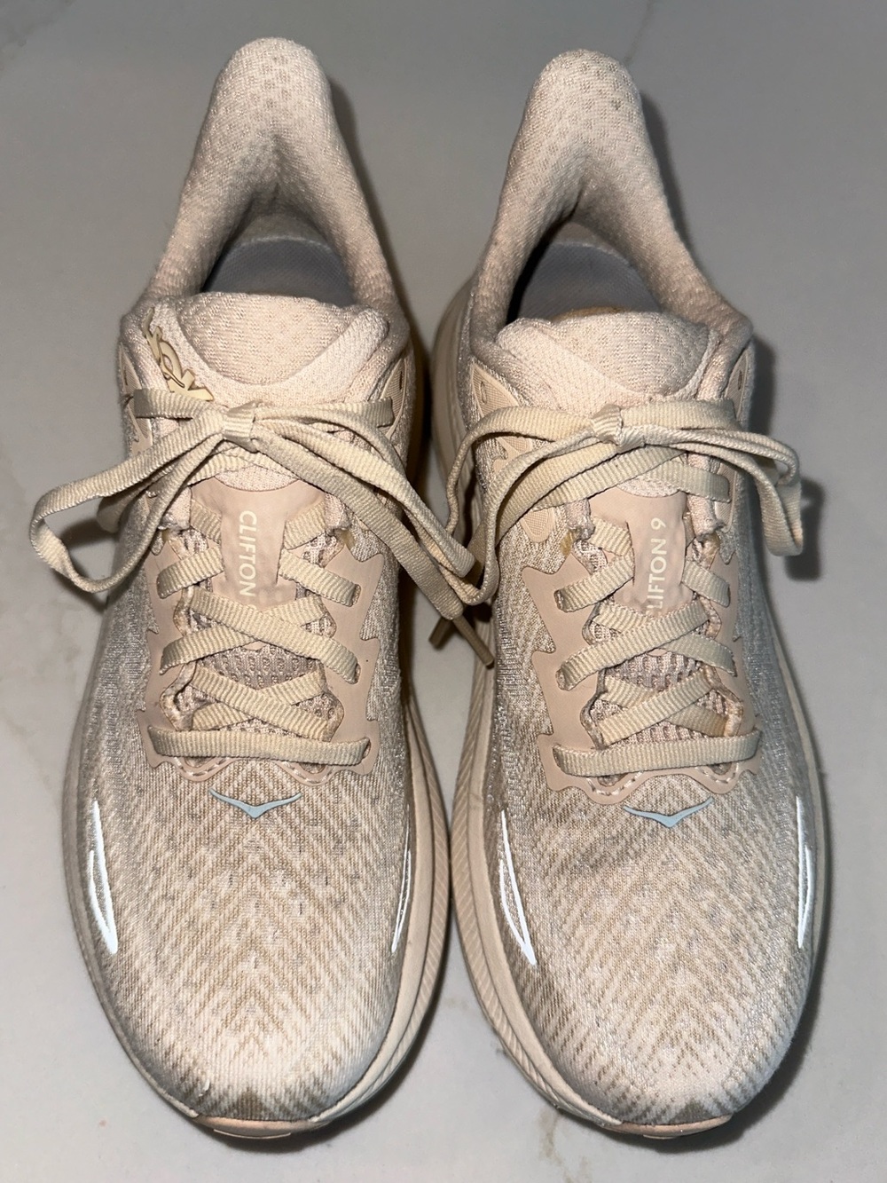 HOKA Women’s Clifton 9 in Shifting Sand/Eggnog - Picture 11 of 15